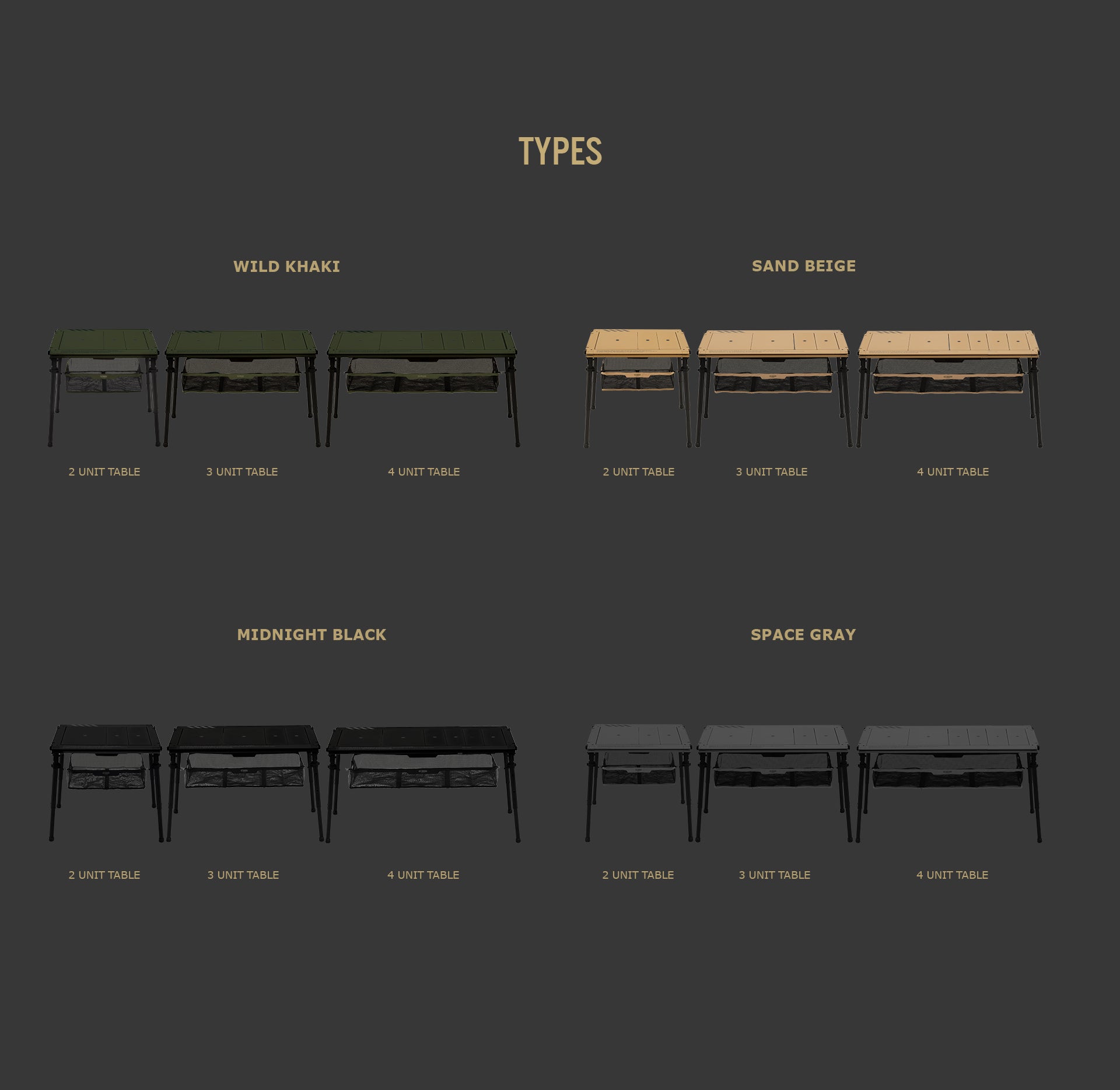 COMFORT MODULE TABLE 4UNIT – Black Label