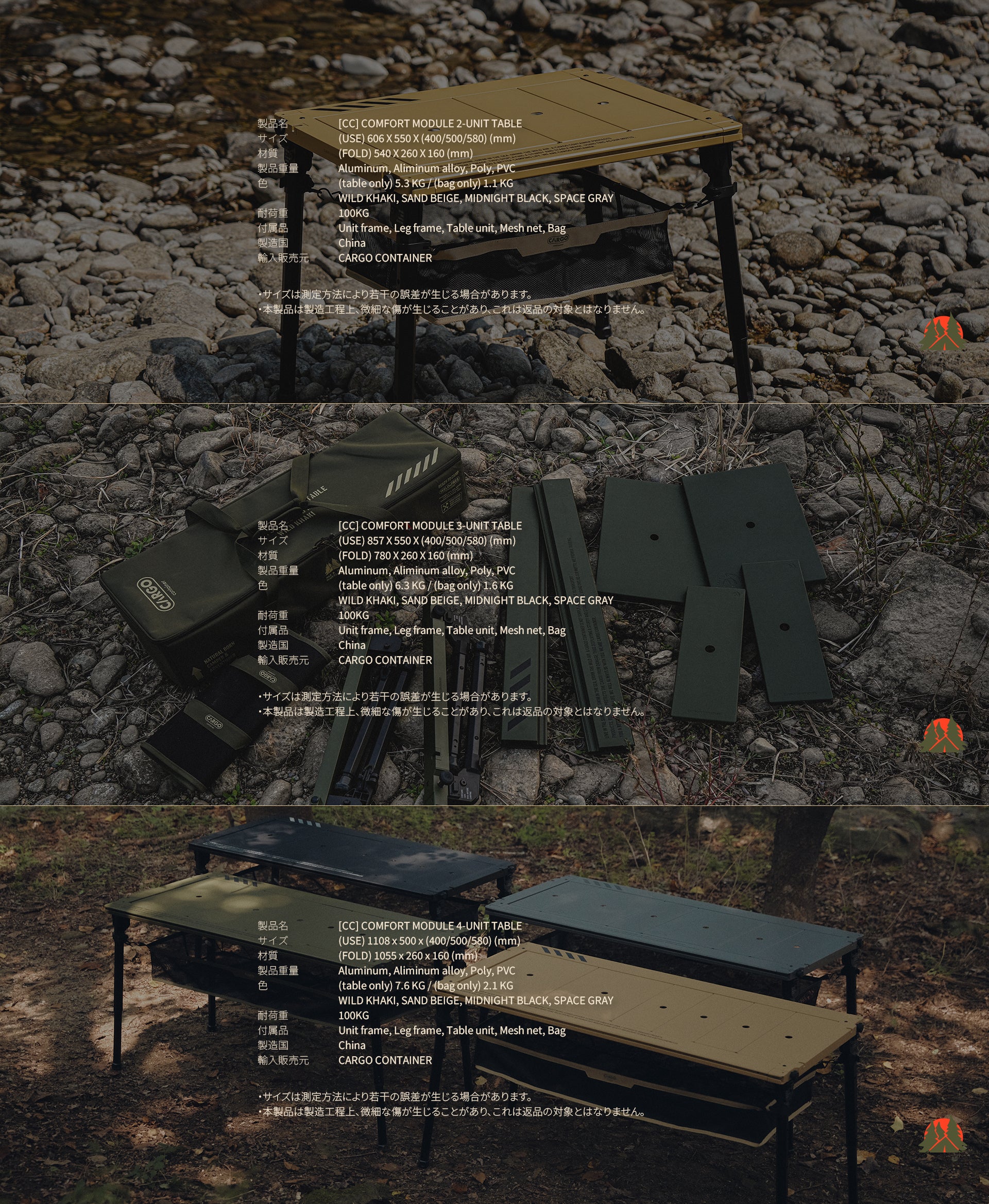 COMFORT MODULE TABLE 4UNIT – Black Label